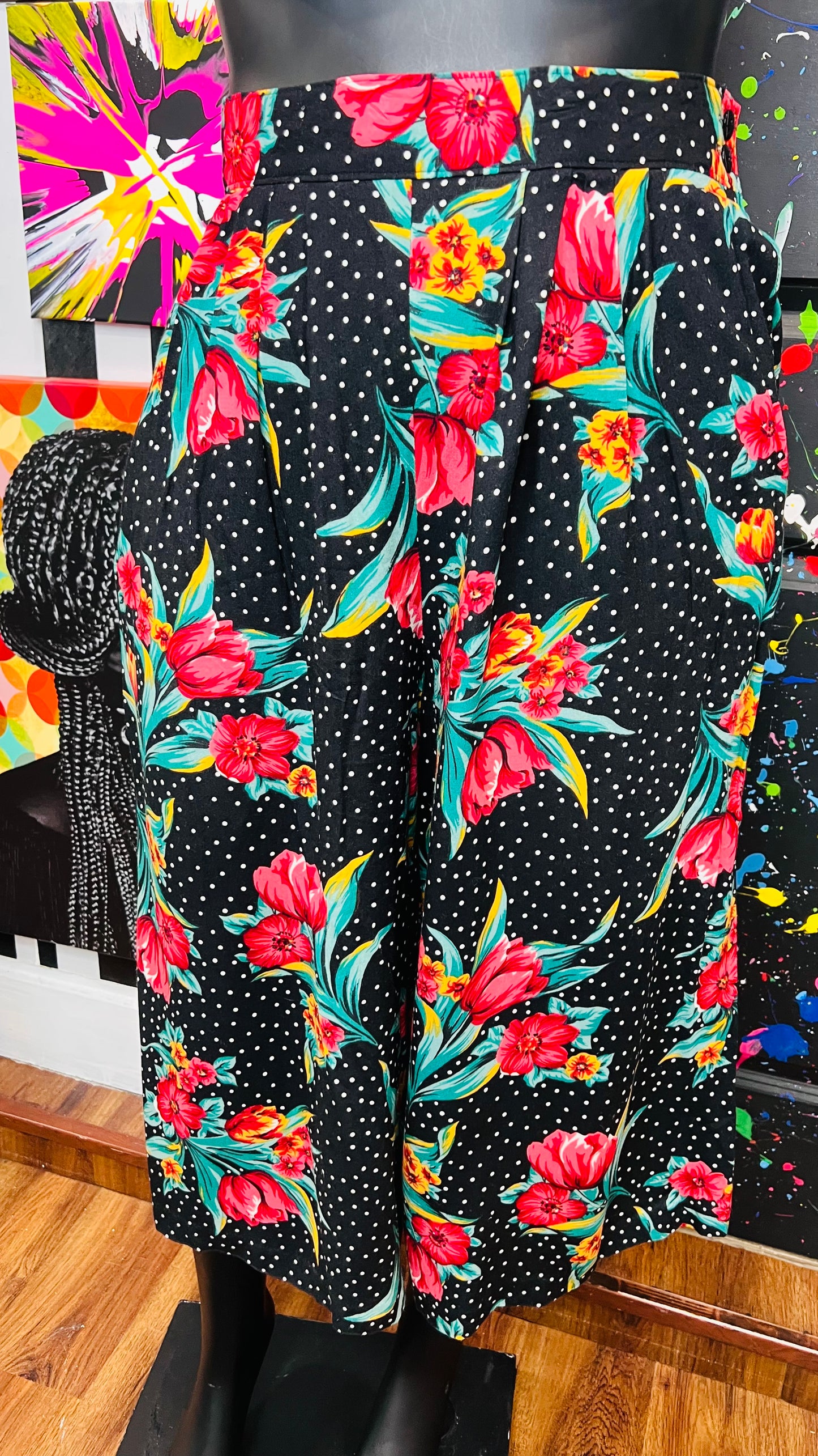 Vintage Polka Dot & Floral Gaulchos (18)