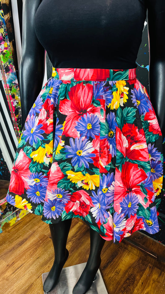Vintage Floral Skirt (12)