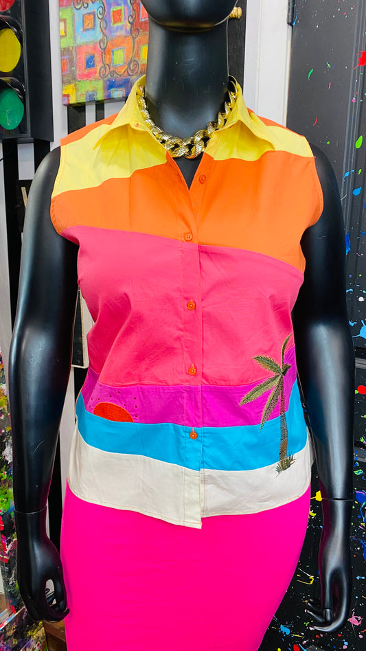Plus Size Vintage Sleeveless Blouse (12)