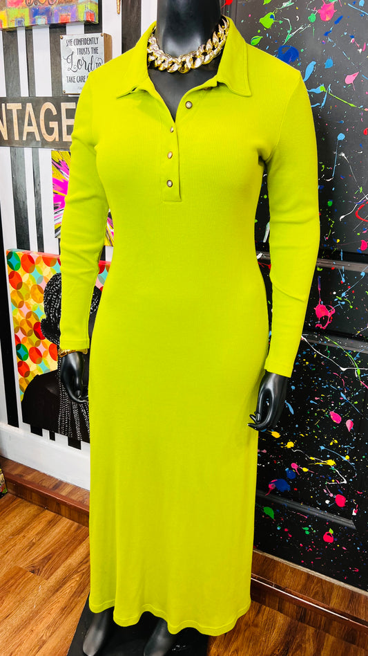 Vintage Green Cotton Bodycon Dress (20)