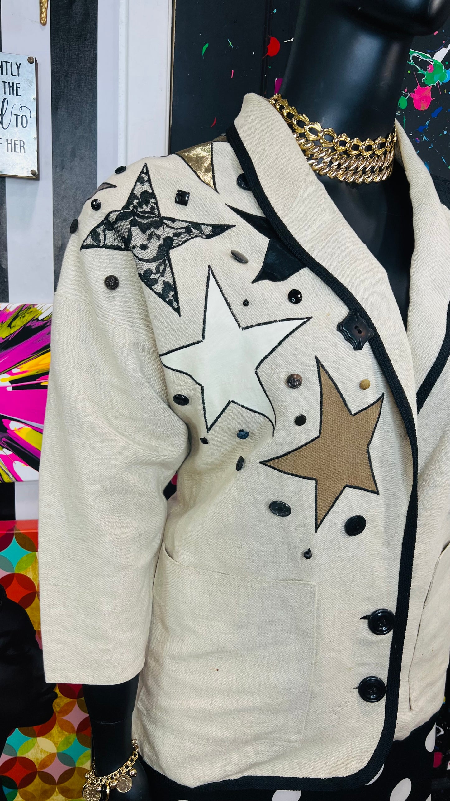 Vintage Starts & Buttons Blazer (14/16)