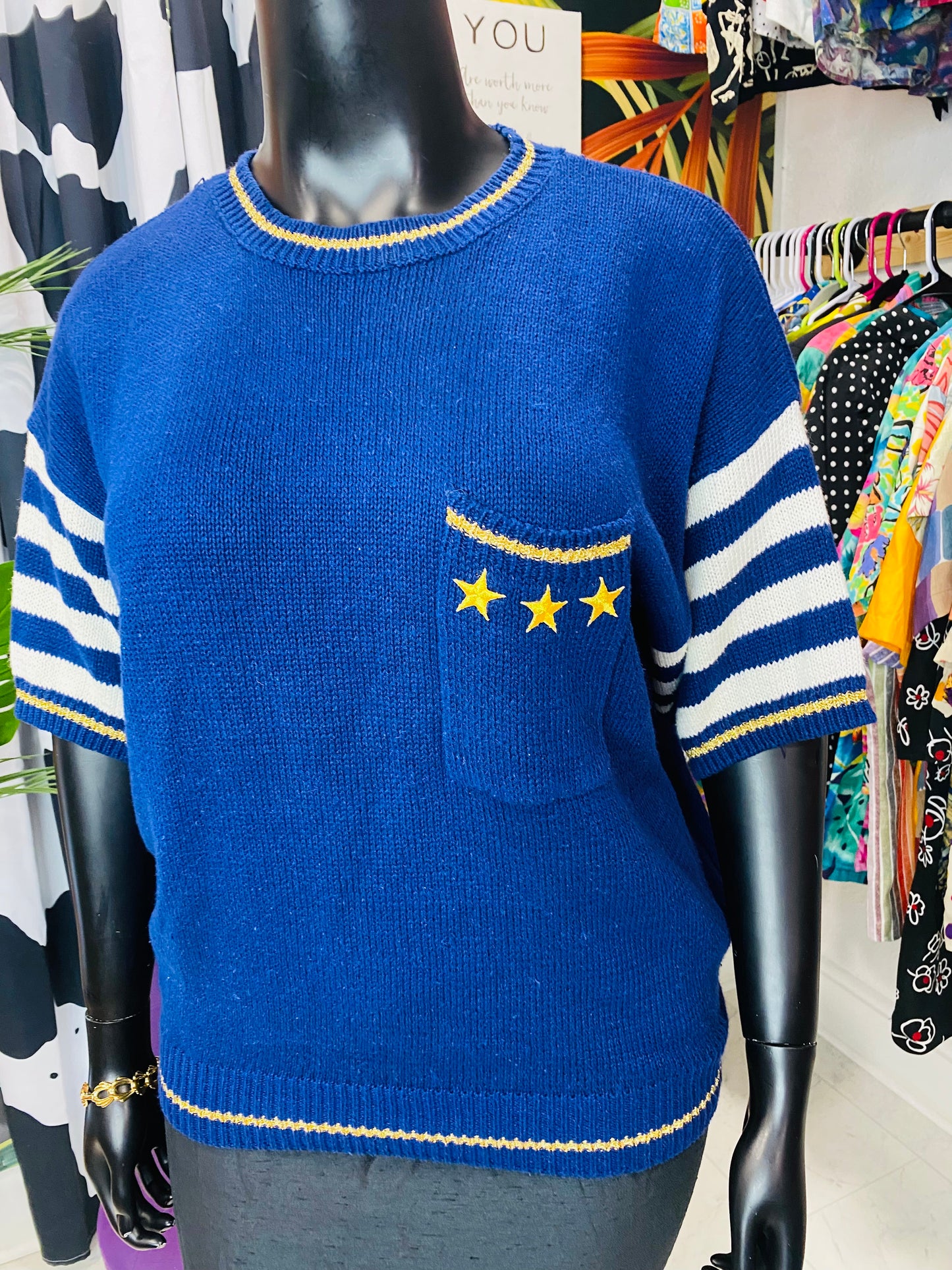 Vintage Short  Sleeve Sweater