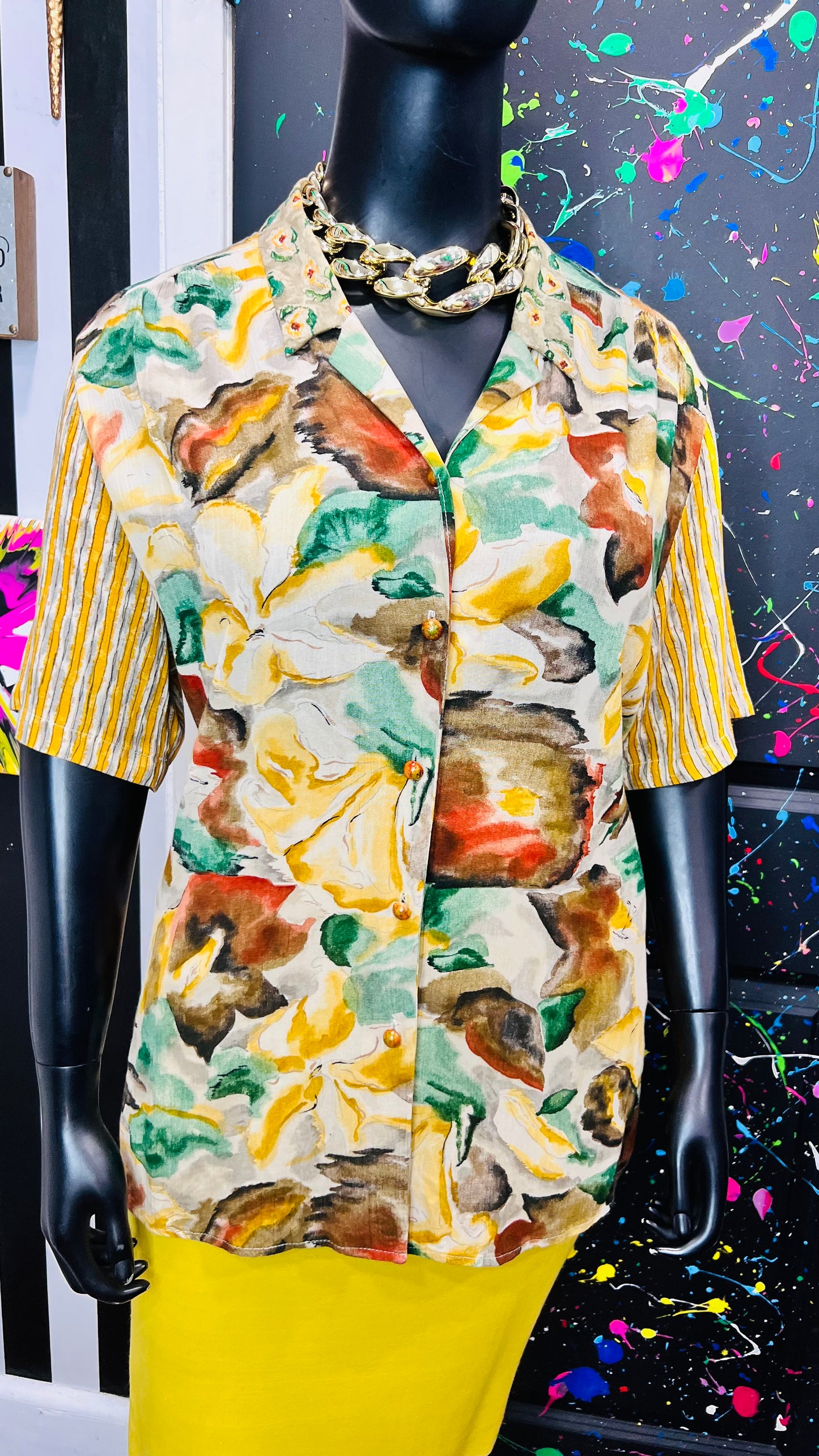 Vintage Carole Little Rayon Blouse (20)