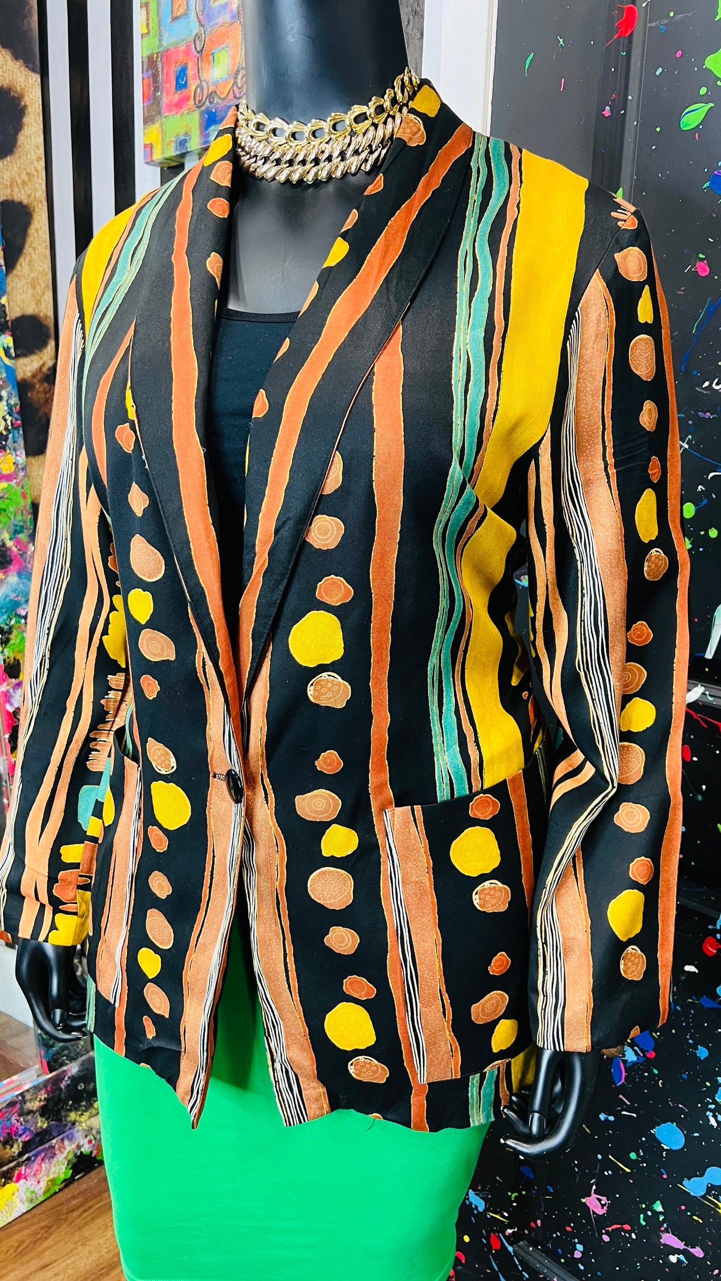 Vintage Rayon Abstract Blazer (18)