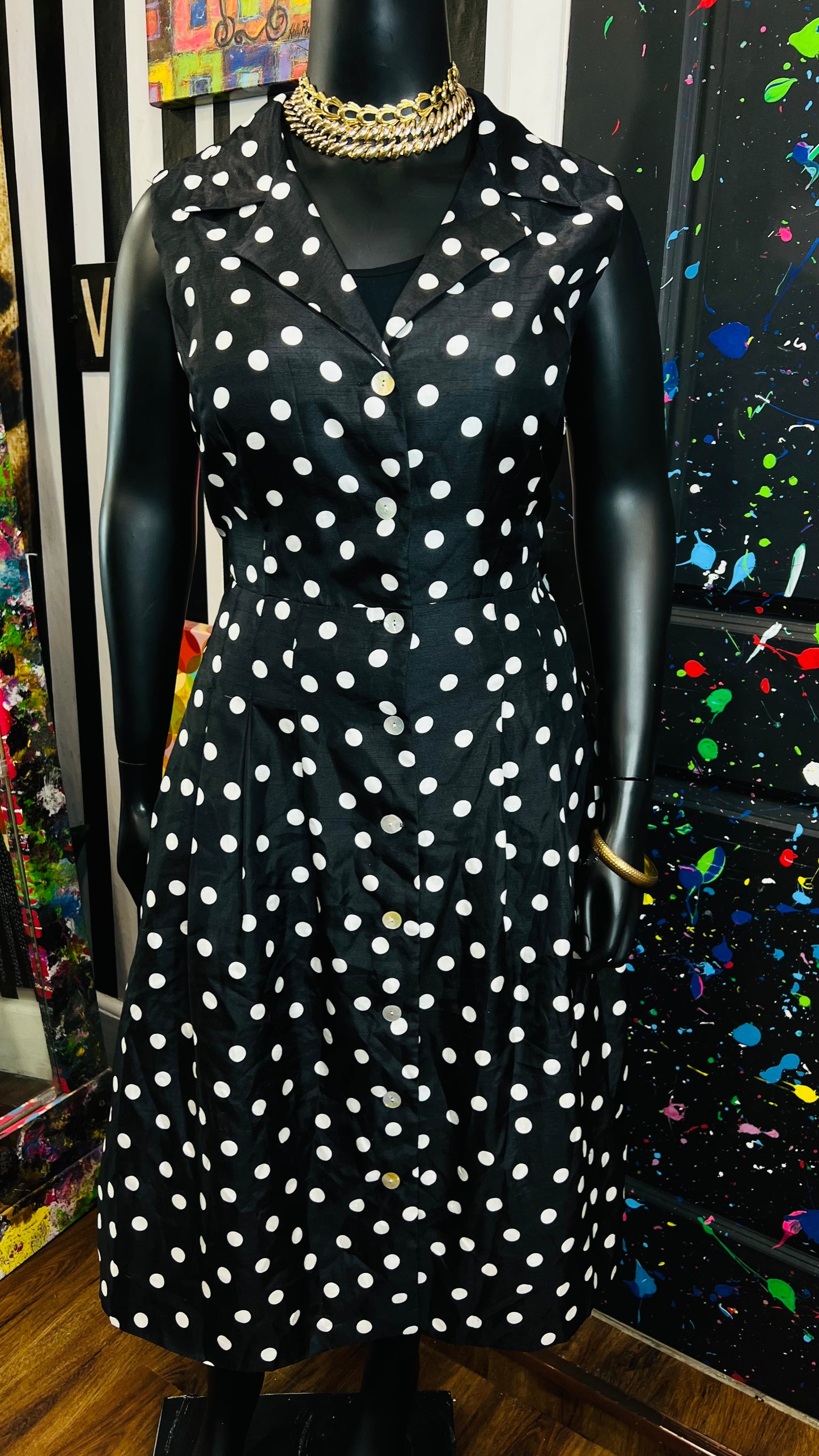 Vintage Polka Dot Dress/Duster (20W)