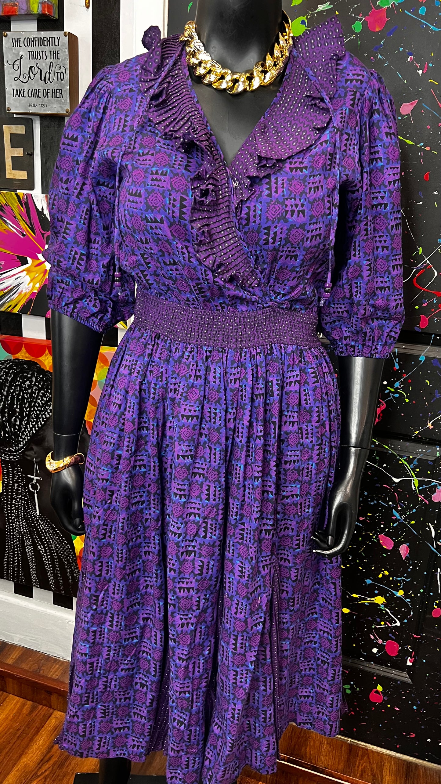 Vintage Layered Ruffled Dress (14)