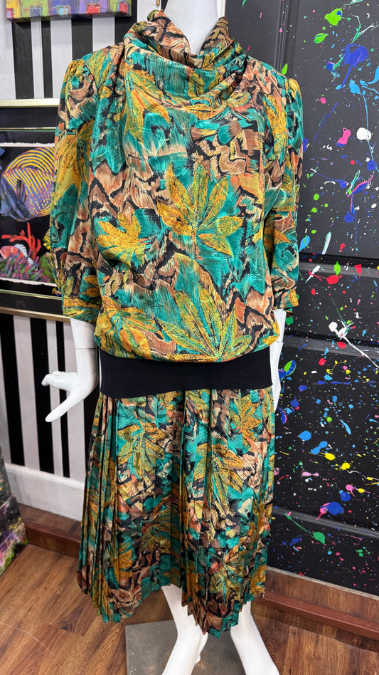 Vintage 90s Abstract Print Dress (18)