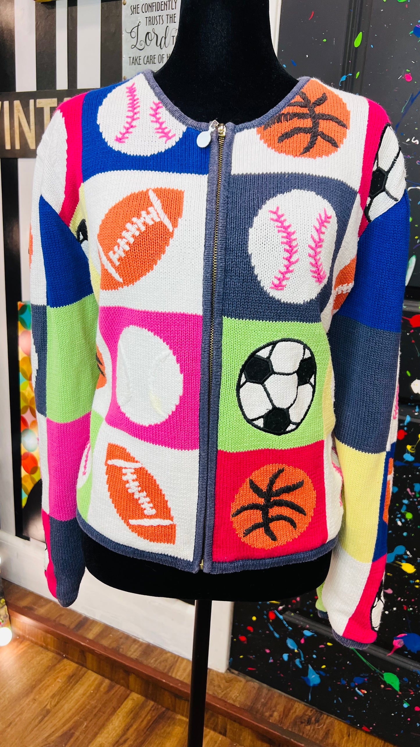 Vintage Sports Cropped Sweater (14/16)