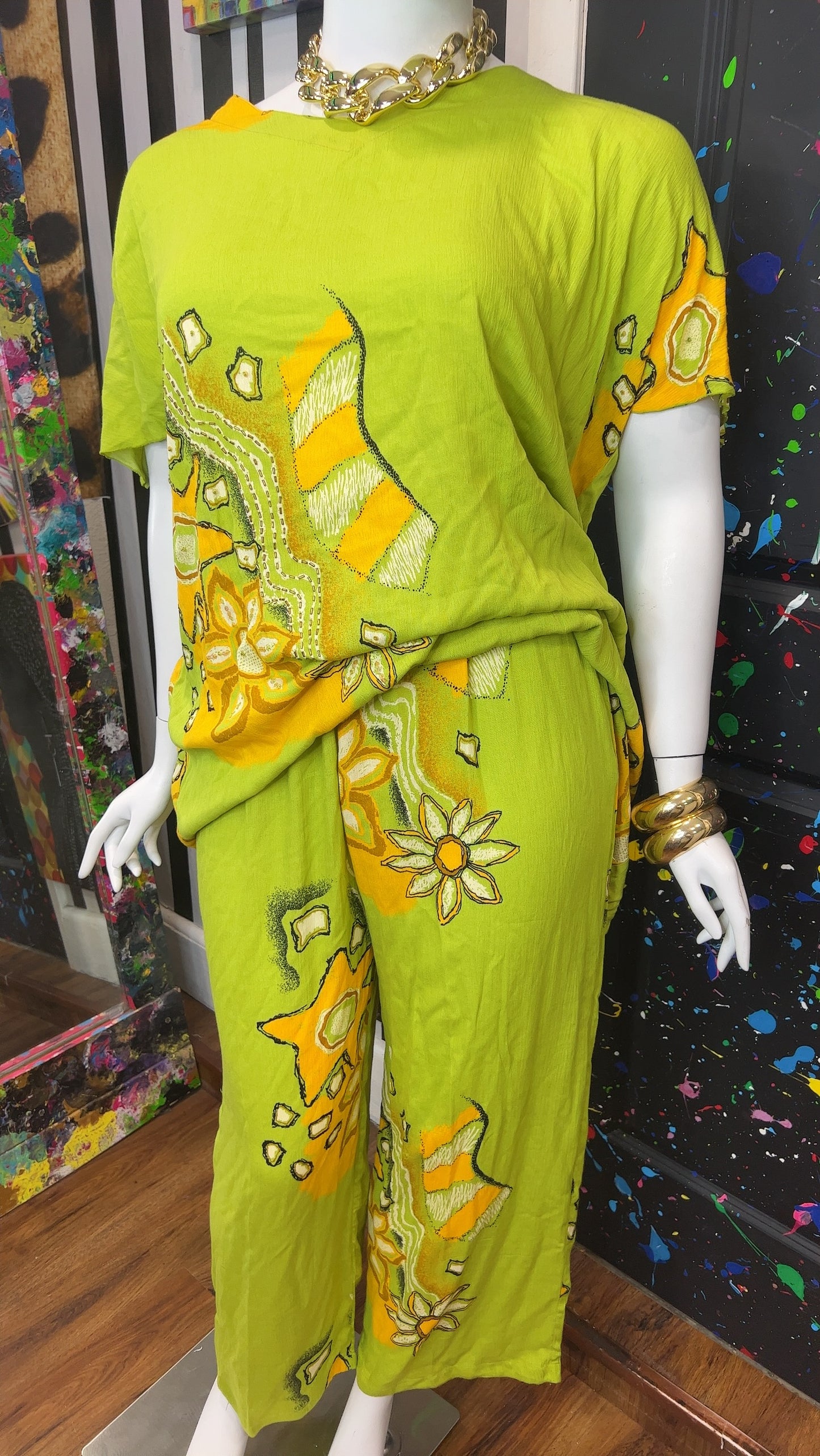 Vintage Traditional African Pants Set- Deadstock New never Worn (