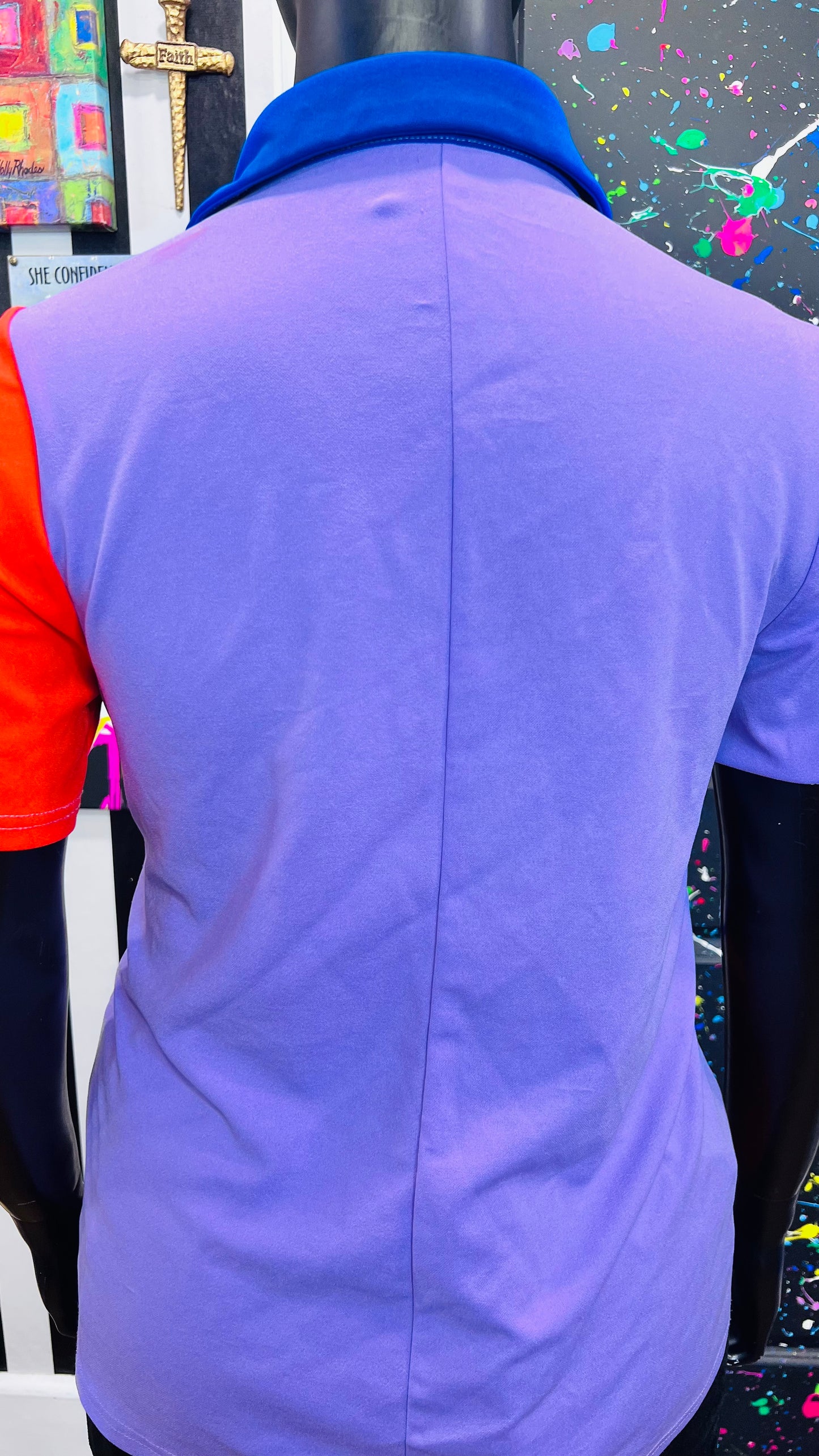 Color Block Blazer Blouse (18)