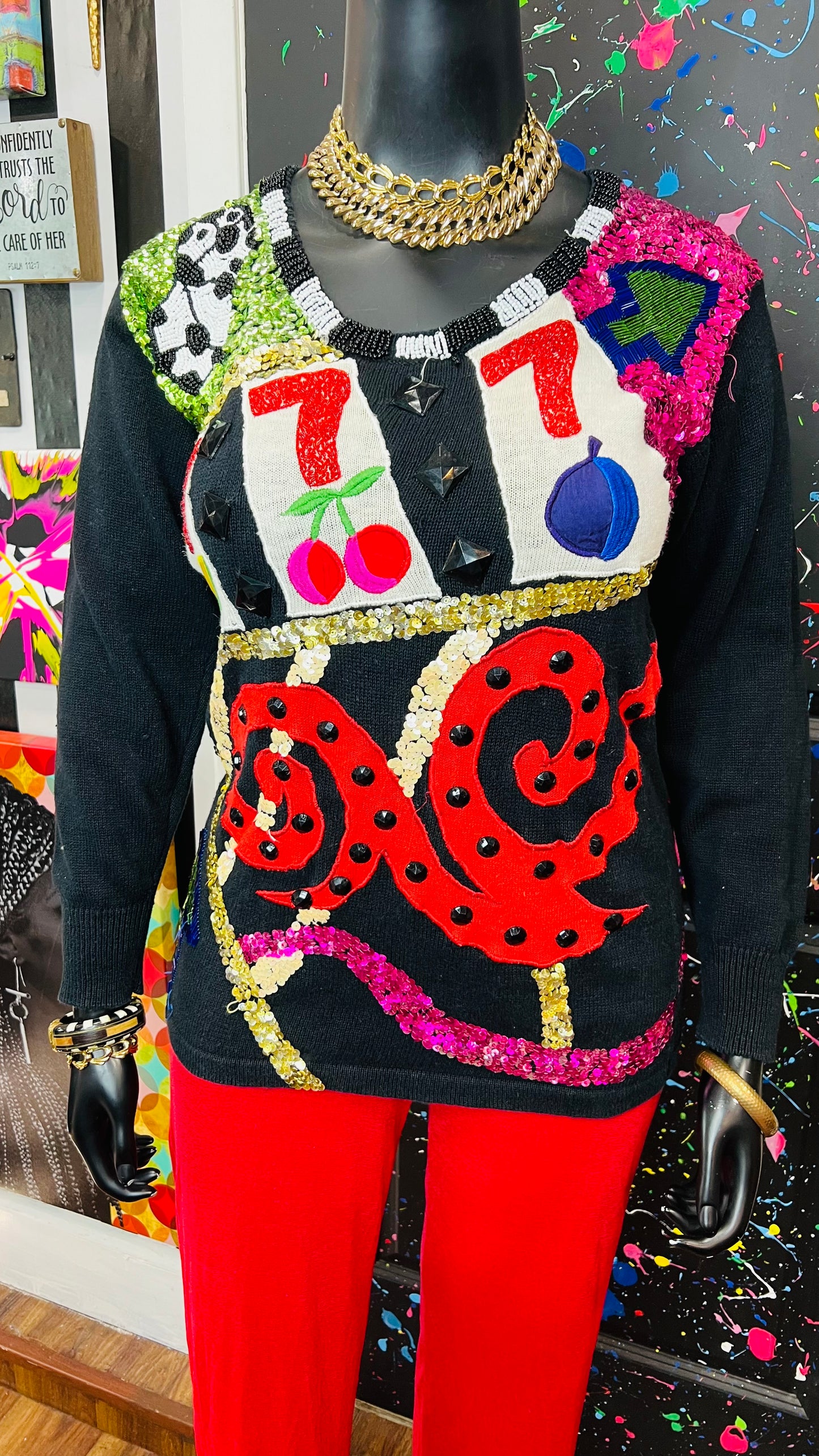 Vintage ‘Lottery’ Sequin Sweater (14)