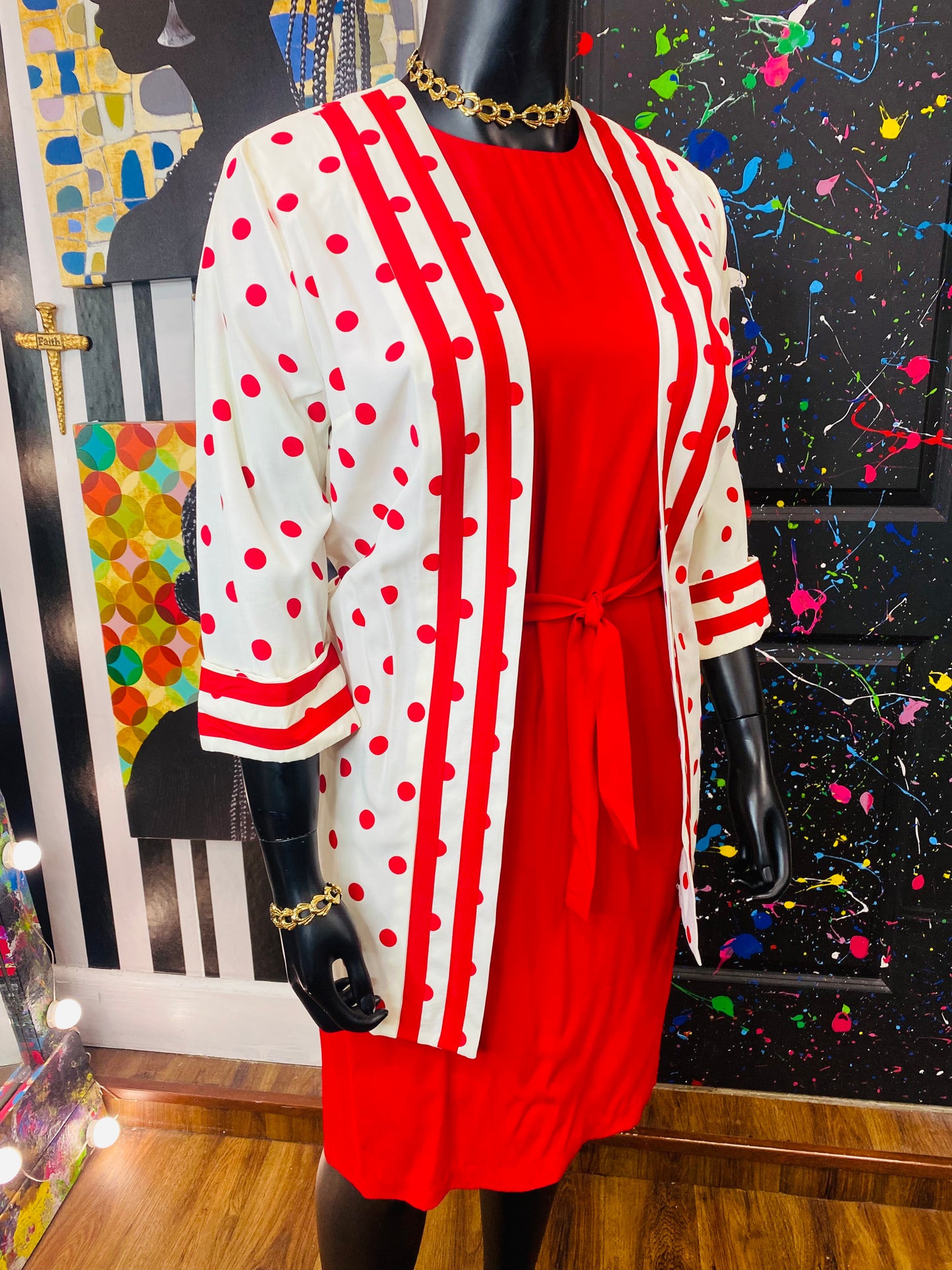 Vintage Tina Barrie 2 Piece Dress Set