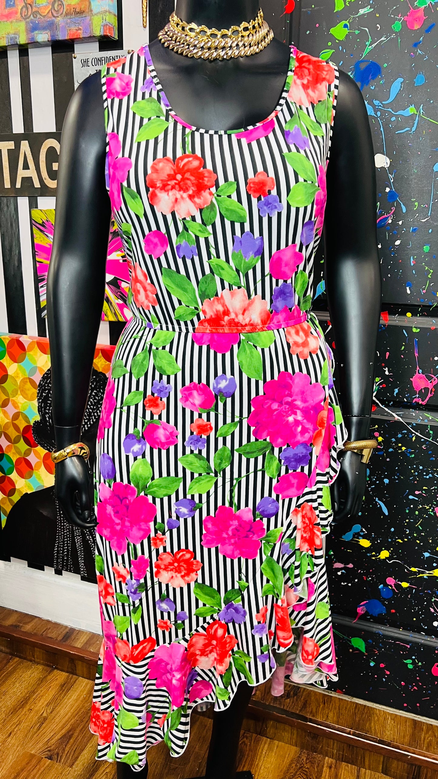 Striped & Floral Dress (20)