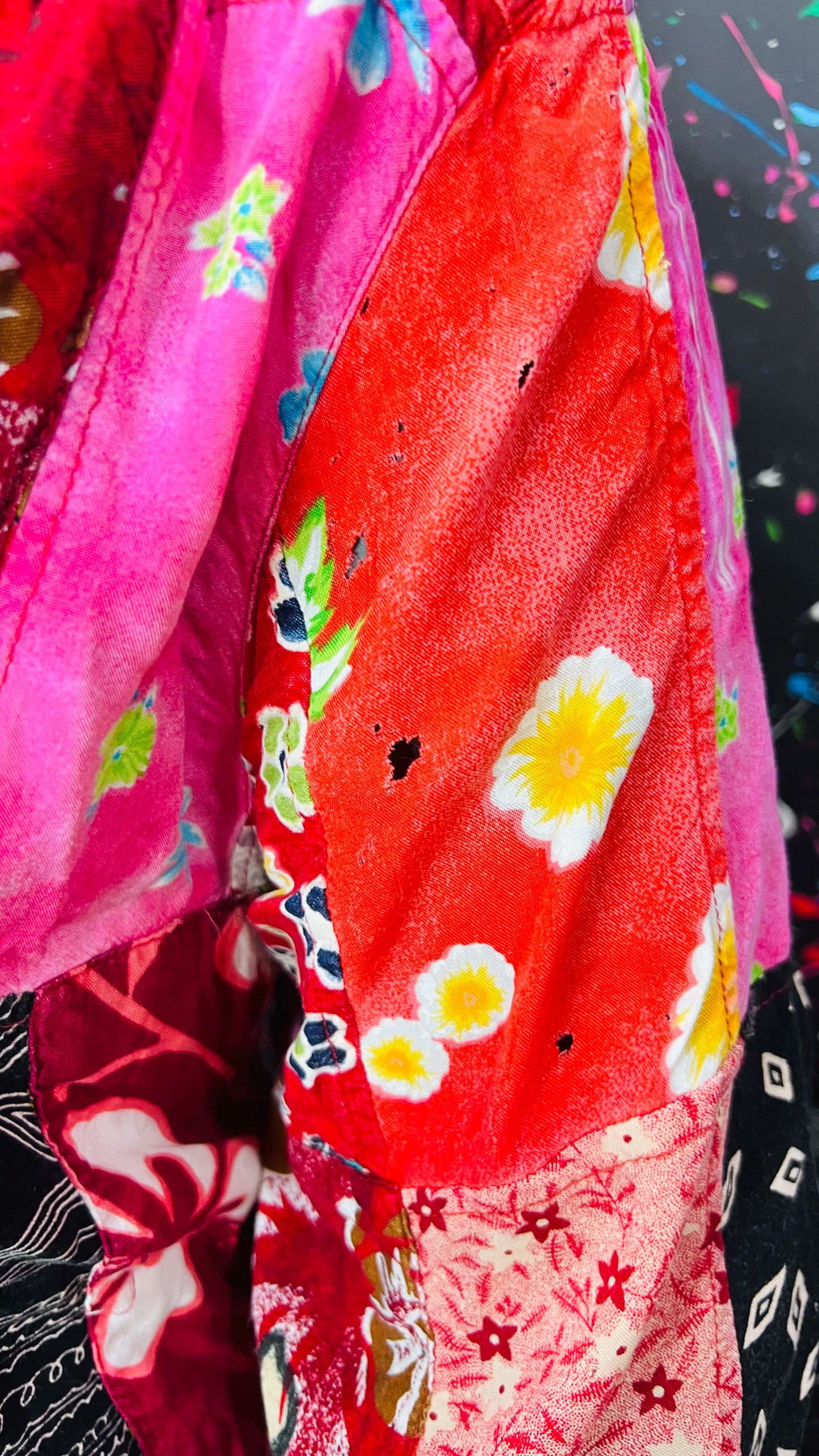 Vintage Rayon Patchwork Blouse (24/26)