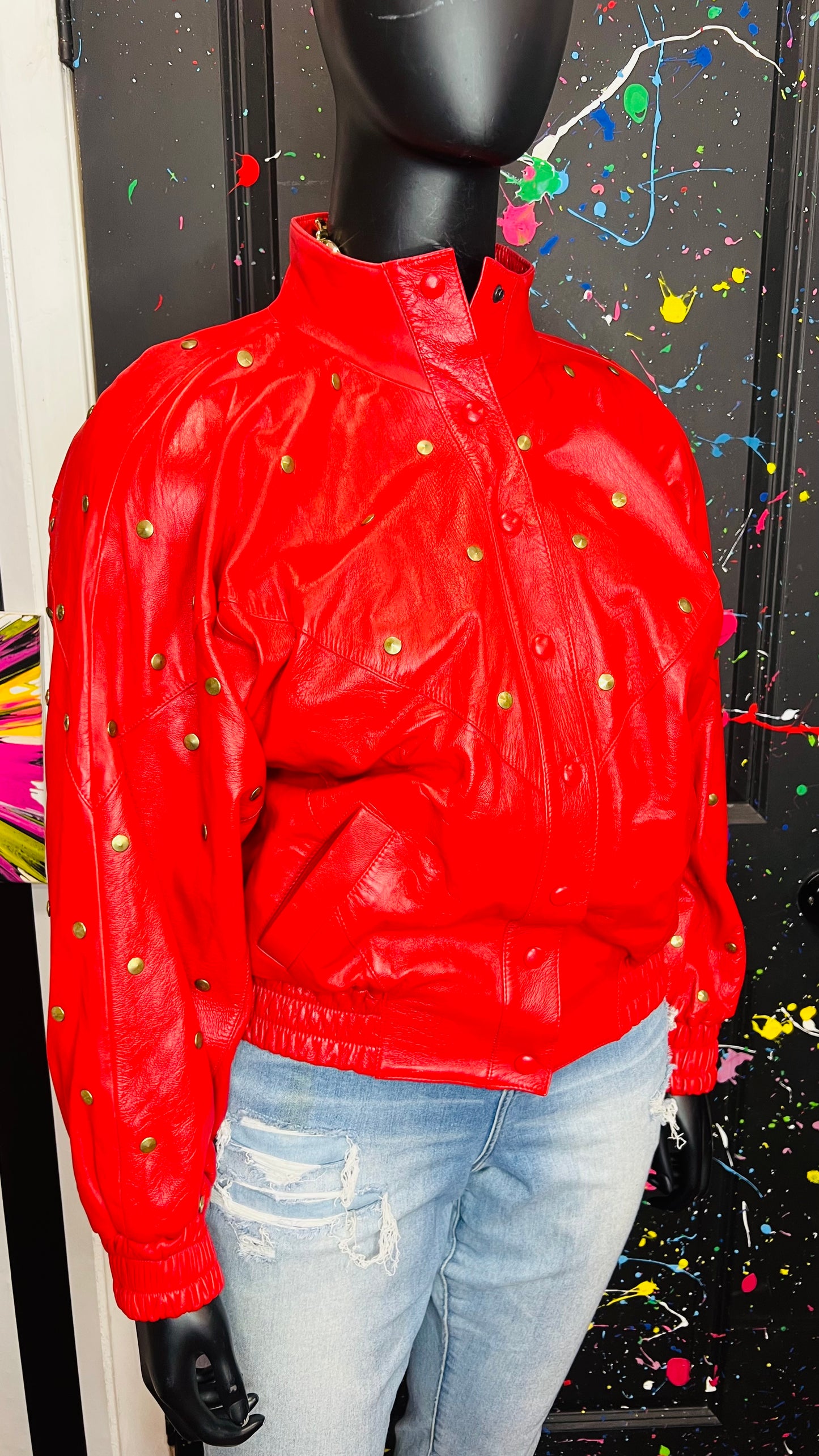 Vintage Lillie Rubin Studded Leather Jacket (14)