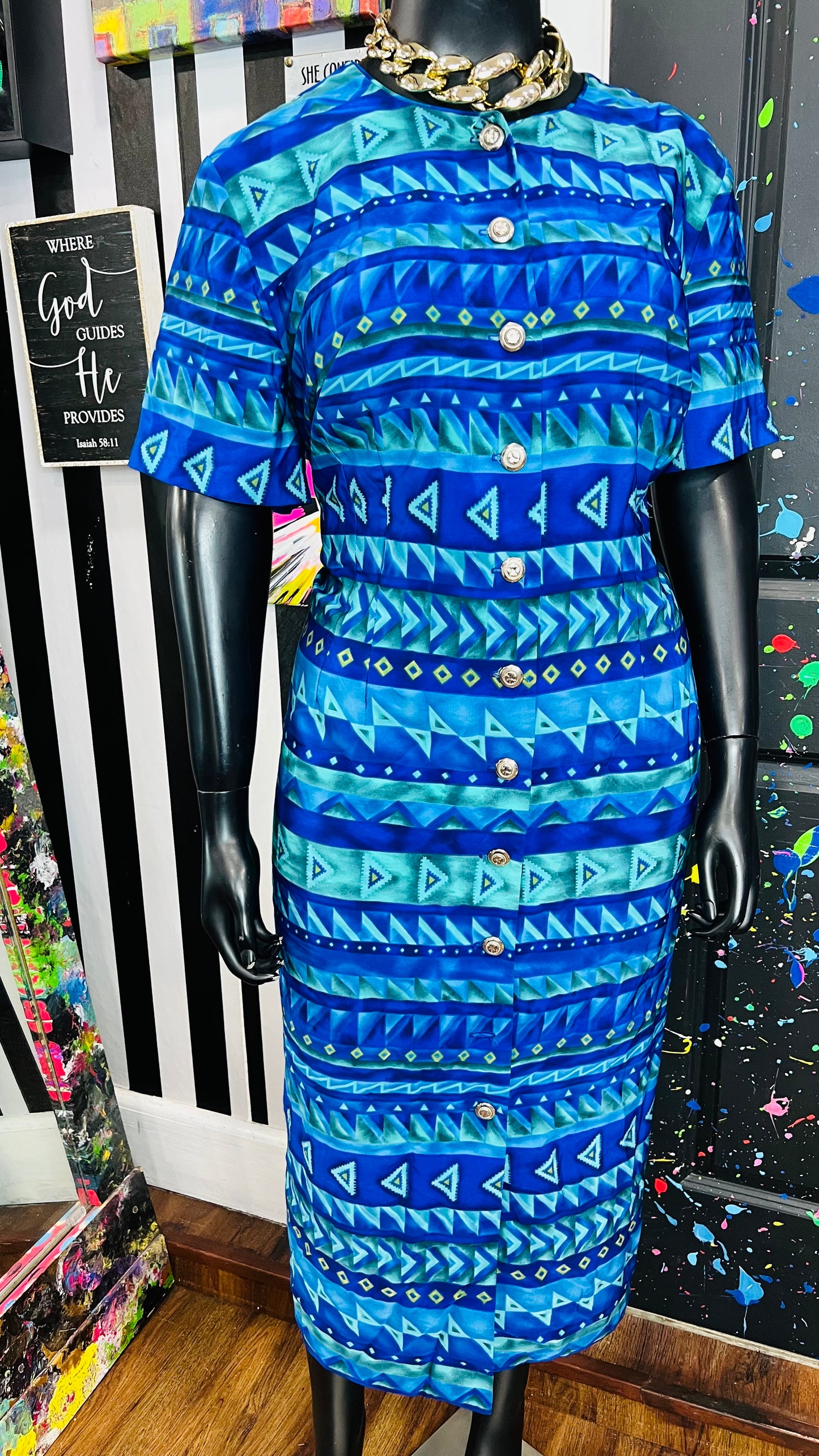 Vintage 90s Secretary Dress (22W)