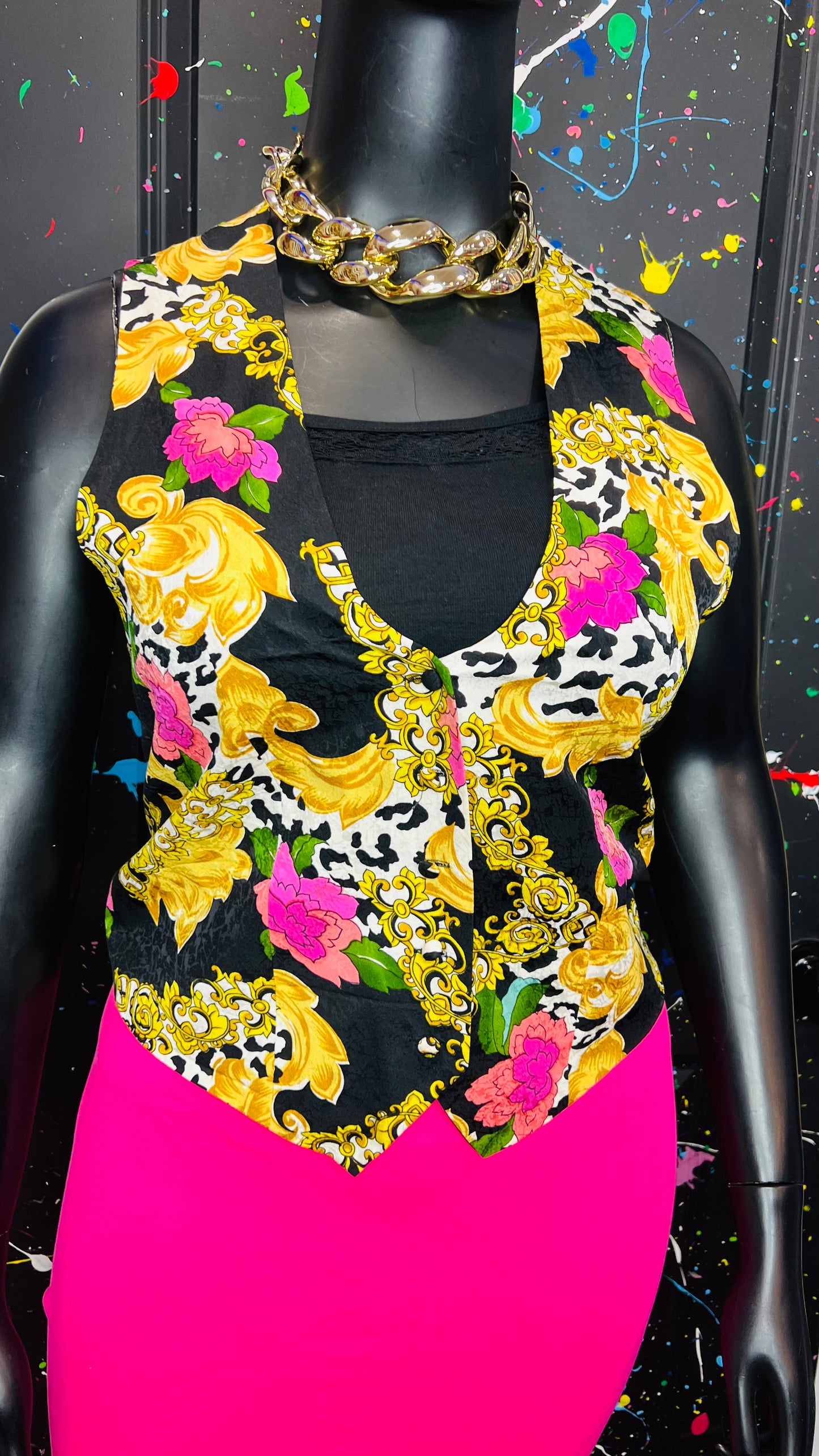 Vintage Silk Nautical Vest (12/14)