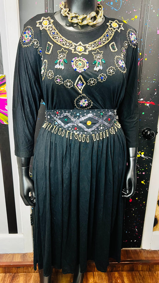 Vintage Cotton & Sequin Skirt Set (18)