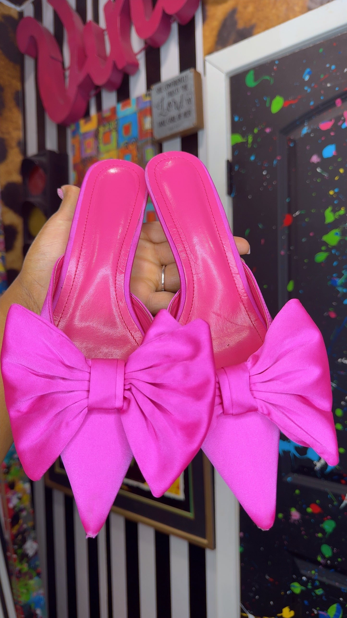 Pink Bow Kitten Heel (9)