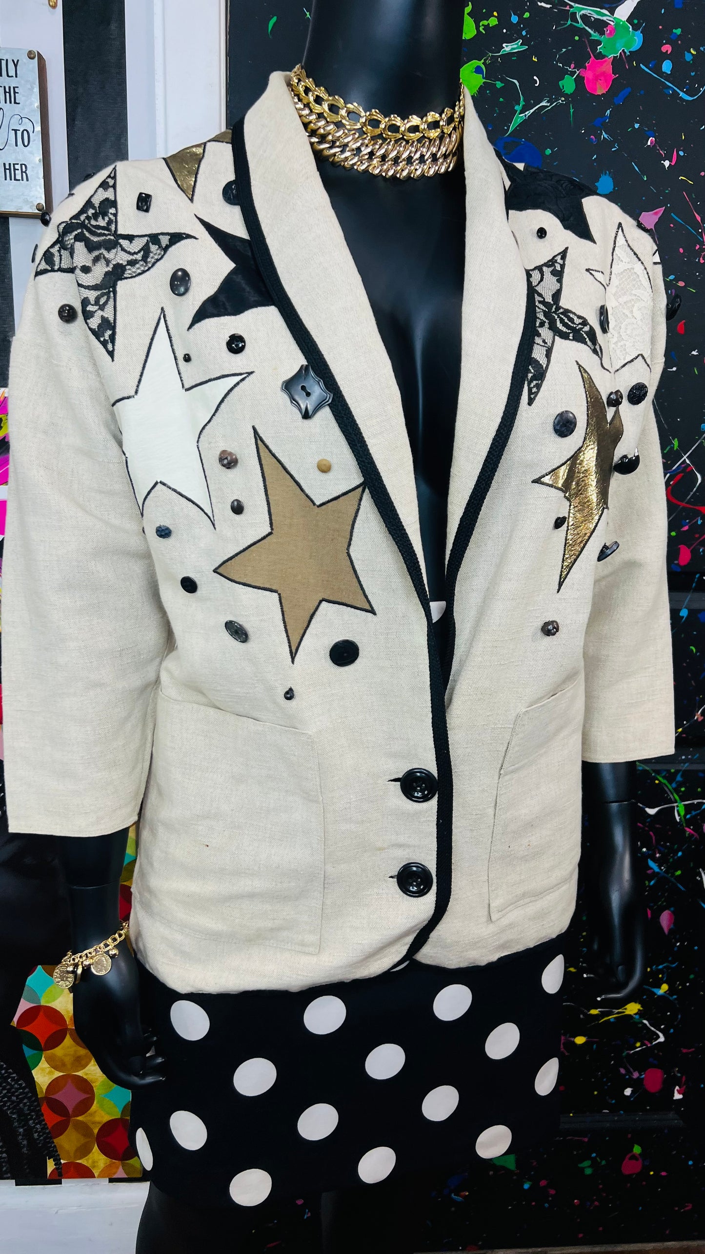 Vintage Starts & Buttons Blazer (14/16)