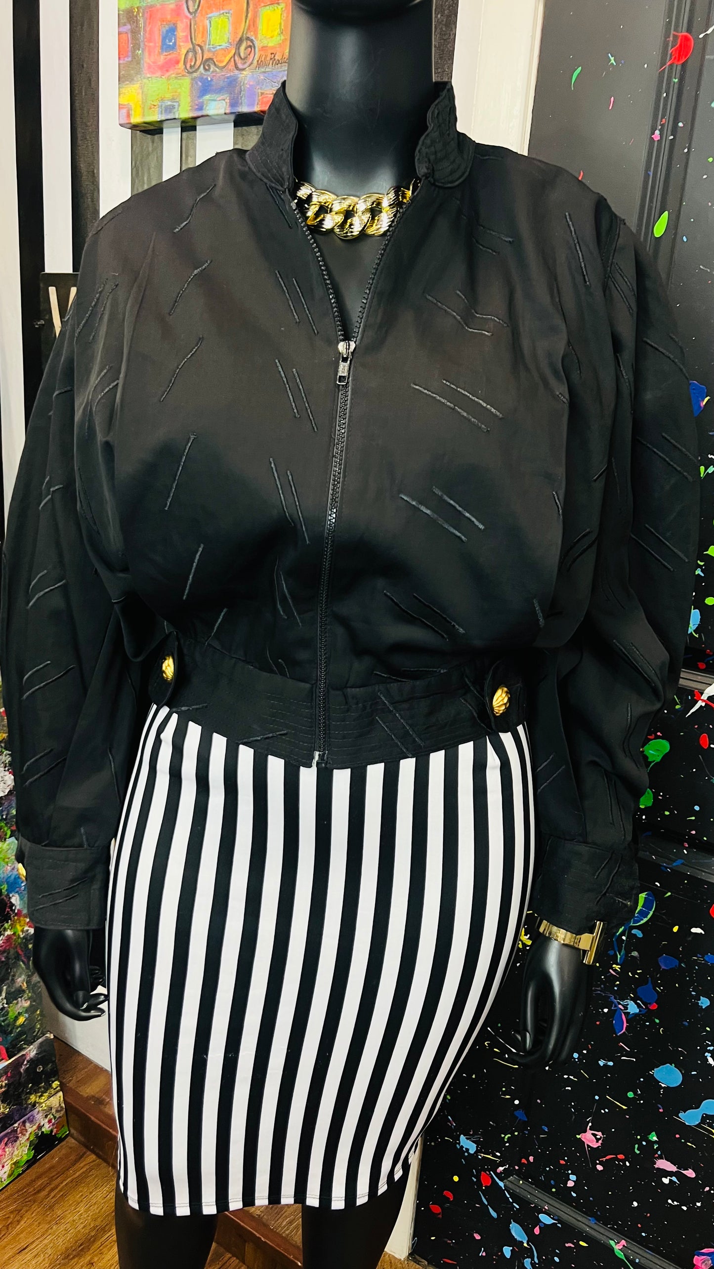 Vintage Gene Ewing Cropped Batwing Jacket (14)