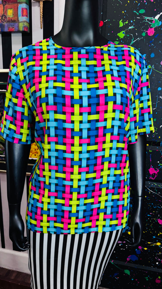 Vintage Weaved Colorful Blouse (22)