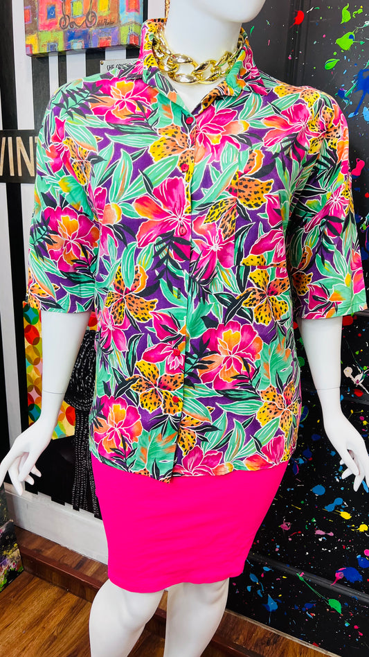 Vintage Cotton Safari Blouse (24/26)
