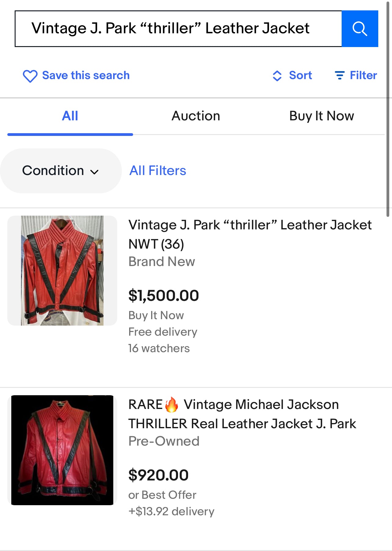 Vintage Genuine Leather J Park -Michael Jackson Thriller Jacket (12)