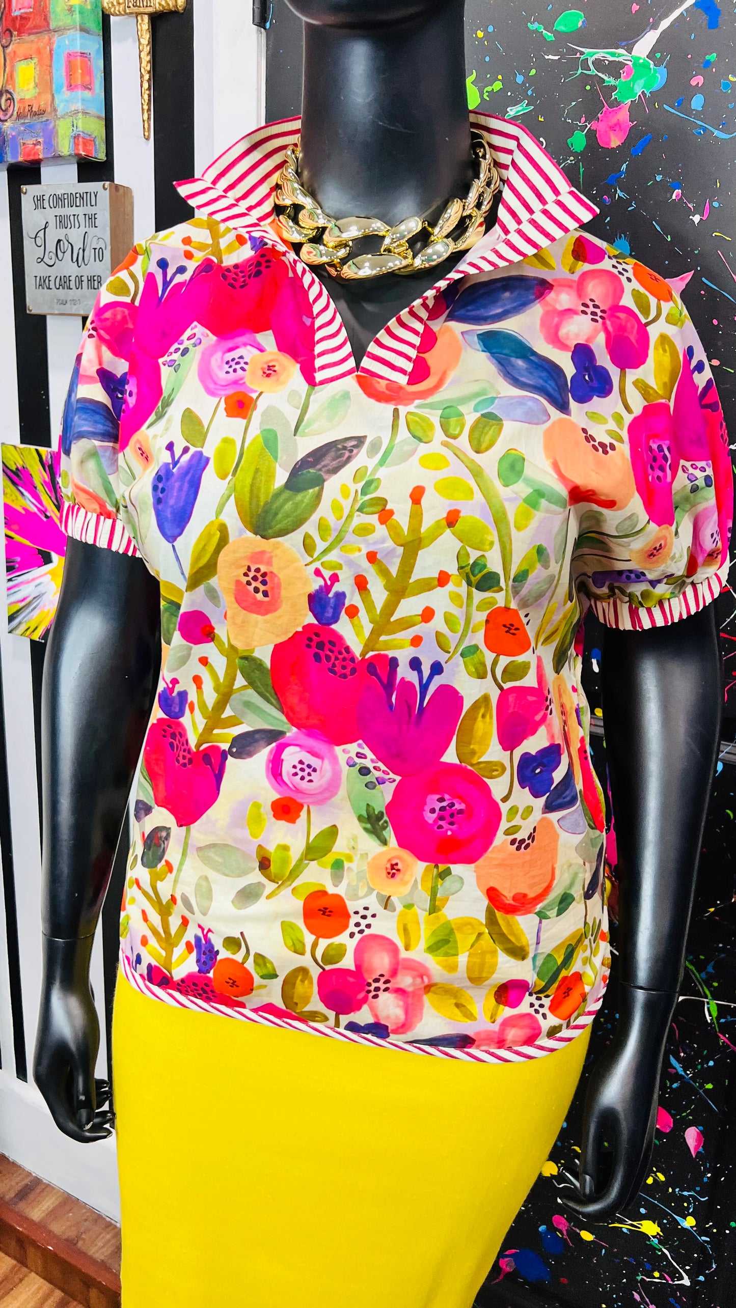 Vintage Mix Print Blouse (16)