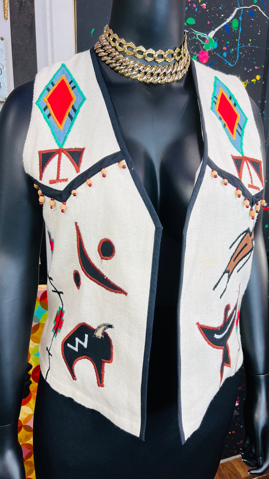 Vintage Tribal Print Vest (14)