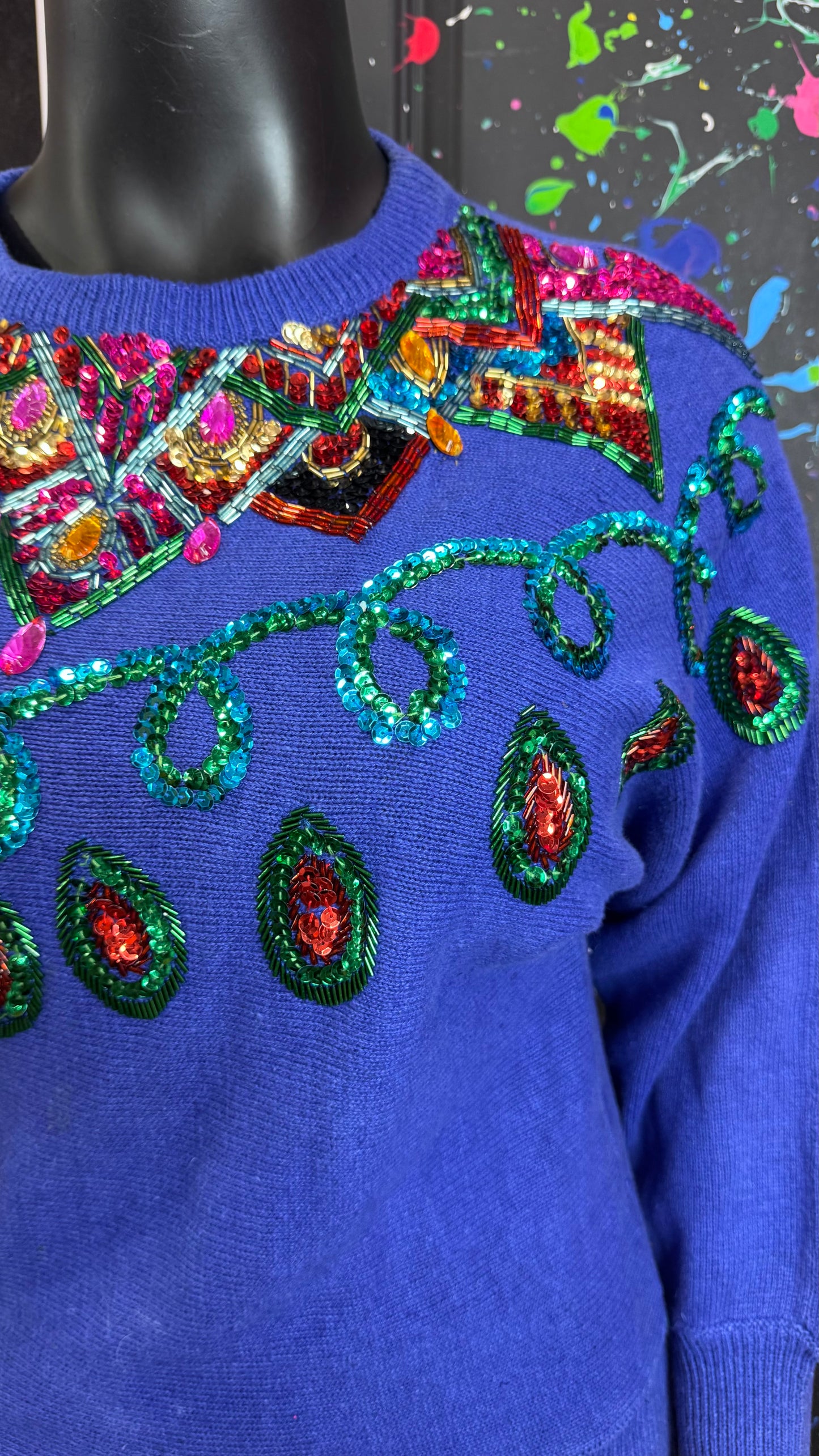 Vintage Purple Jewel Sweater (16)