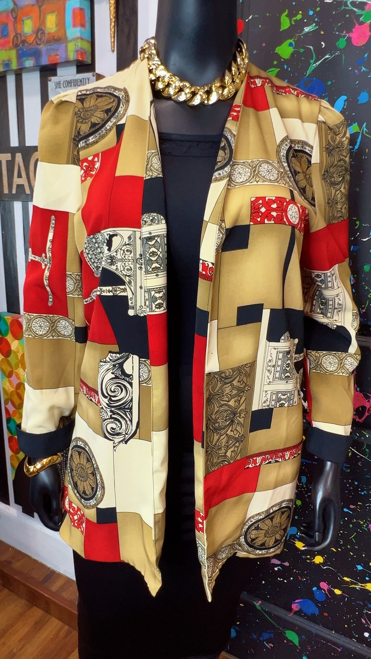 Vintage Abstract 90’s Duster (12/14)