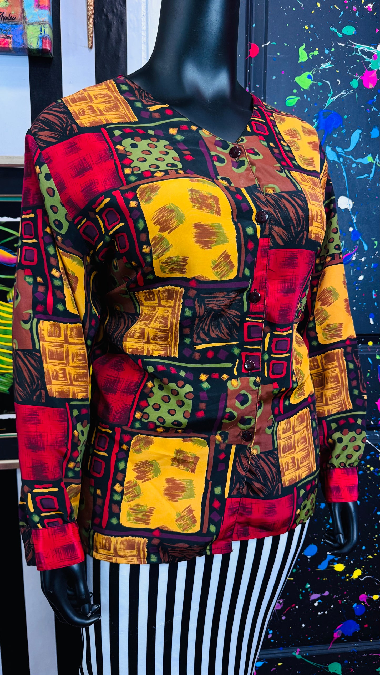 Vintage Abstract Long Sleeve Blouse (24)