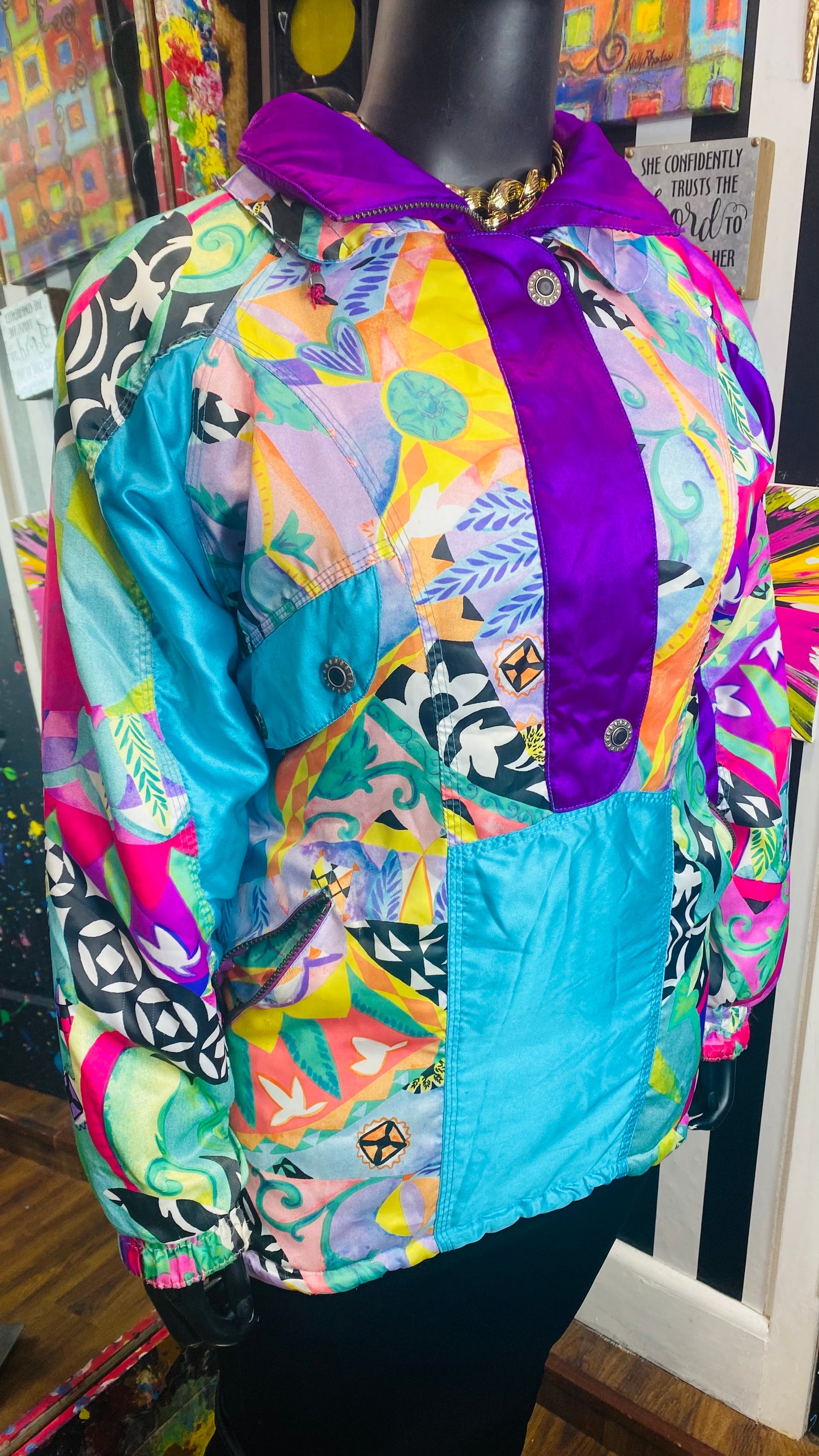 Vintage Abstract Puffer Coat (22/24)