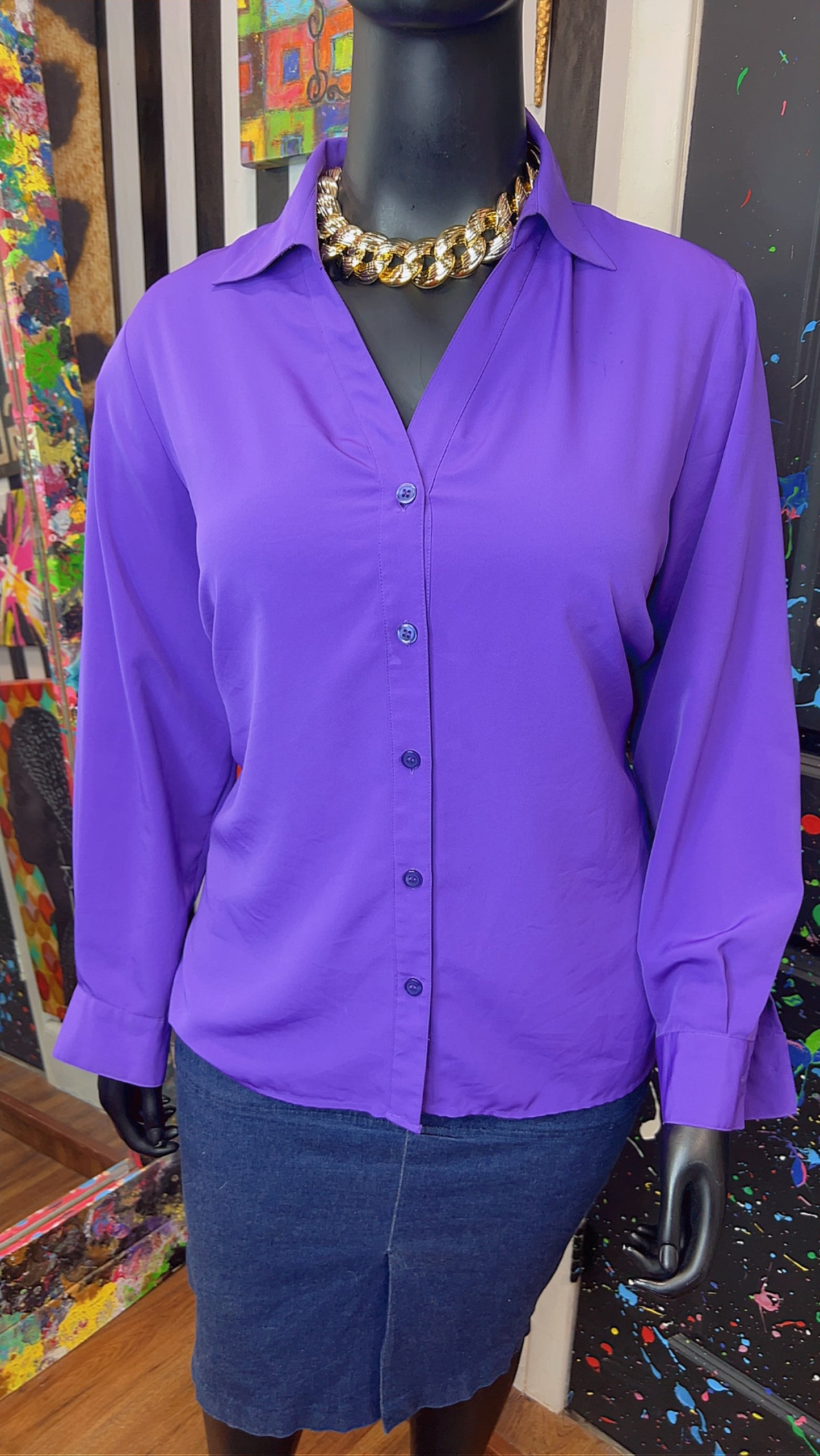 Vintage Purple Blouse (16/18)