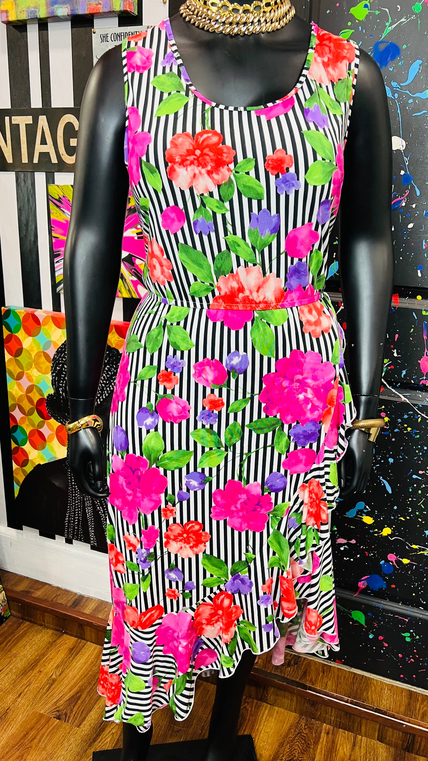 Striped & Floral Dress (20)