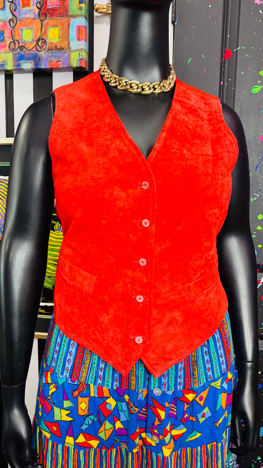 Vintage Suede Genuine Leather Vest (12)