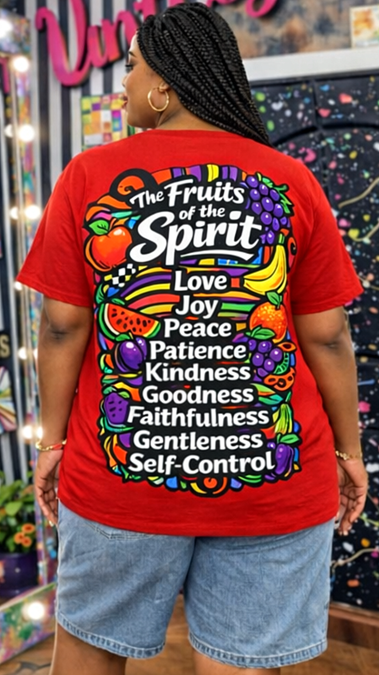 Walk in the Fruits of the Spirit Tee | Christian Streetwear Shirt | Galatians 5:22-23 (L-3X)