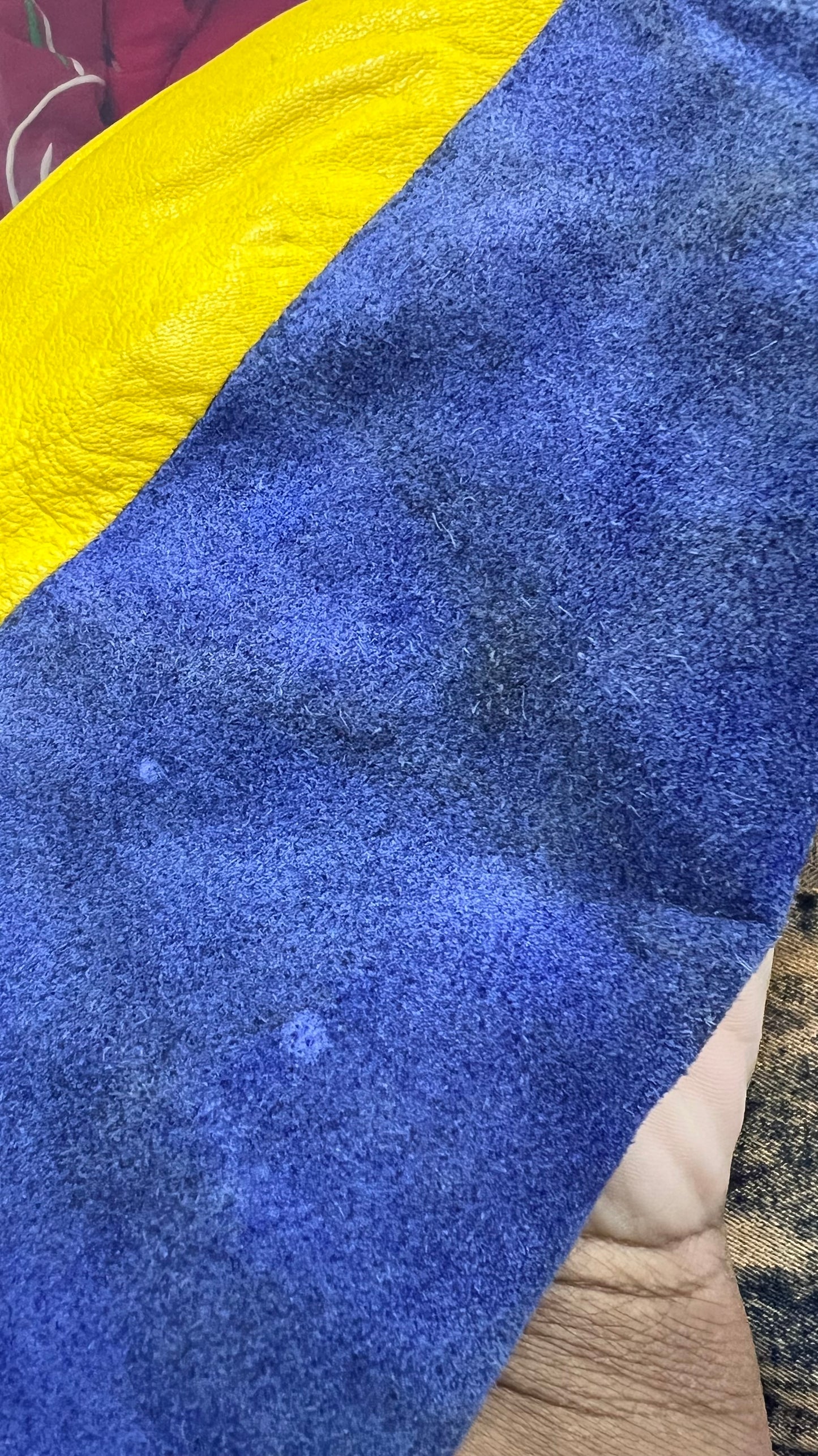 Vintage Genuine Leather & Suede Road Sign Jacket (22) *KC