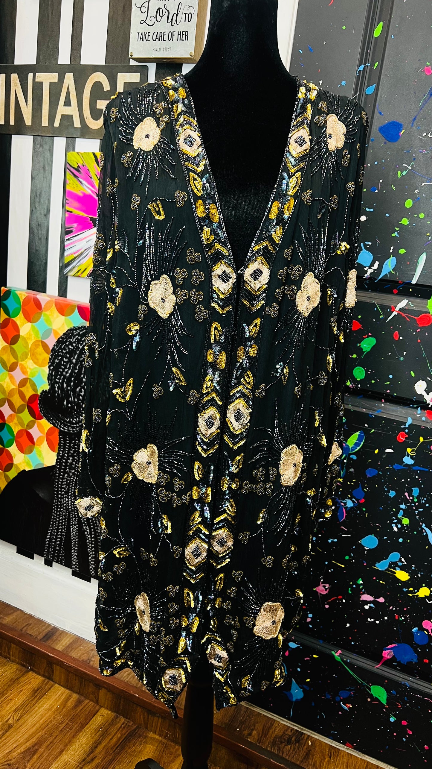 Vintage Silk & Sequin Duster (16)