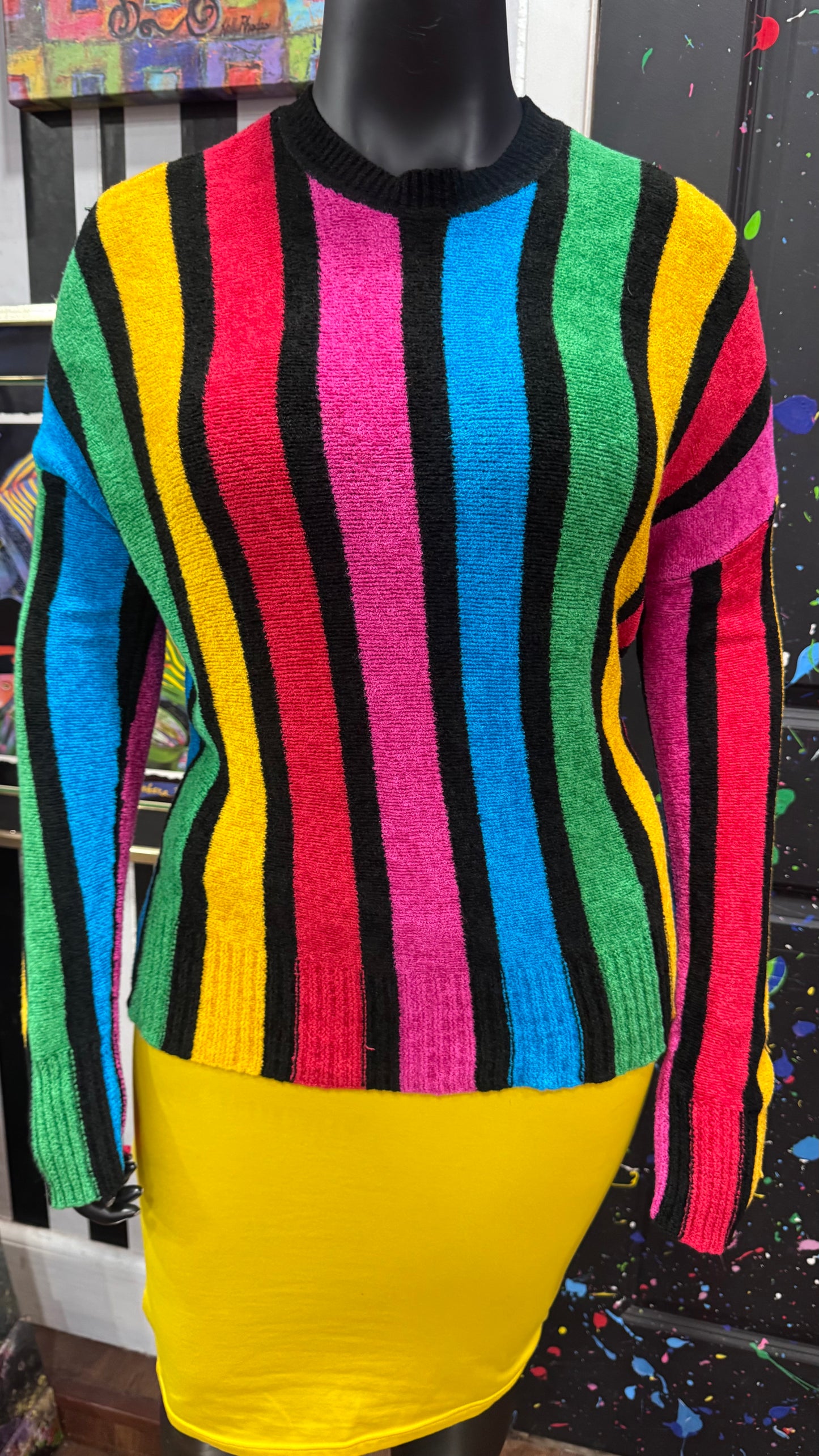 Vintage Rainbow Striped Sweater (12)