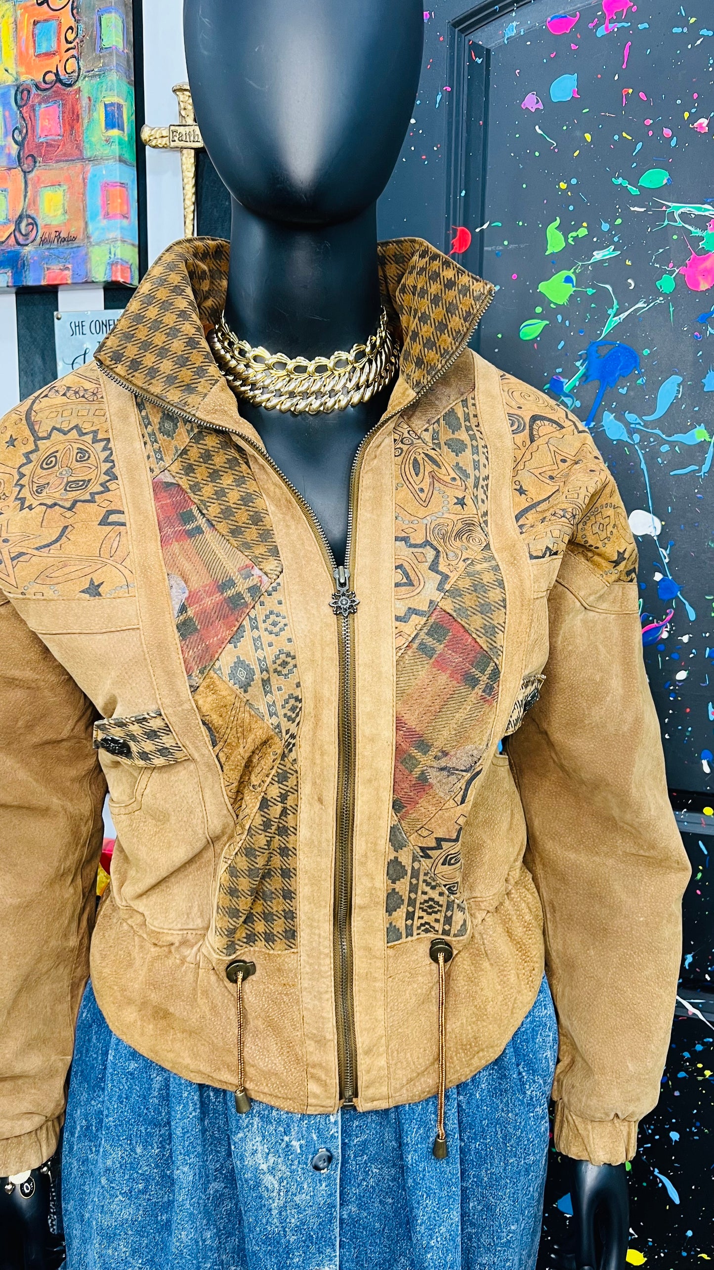 Vintage Winlit Genuine Leather Suede Jacket (18)