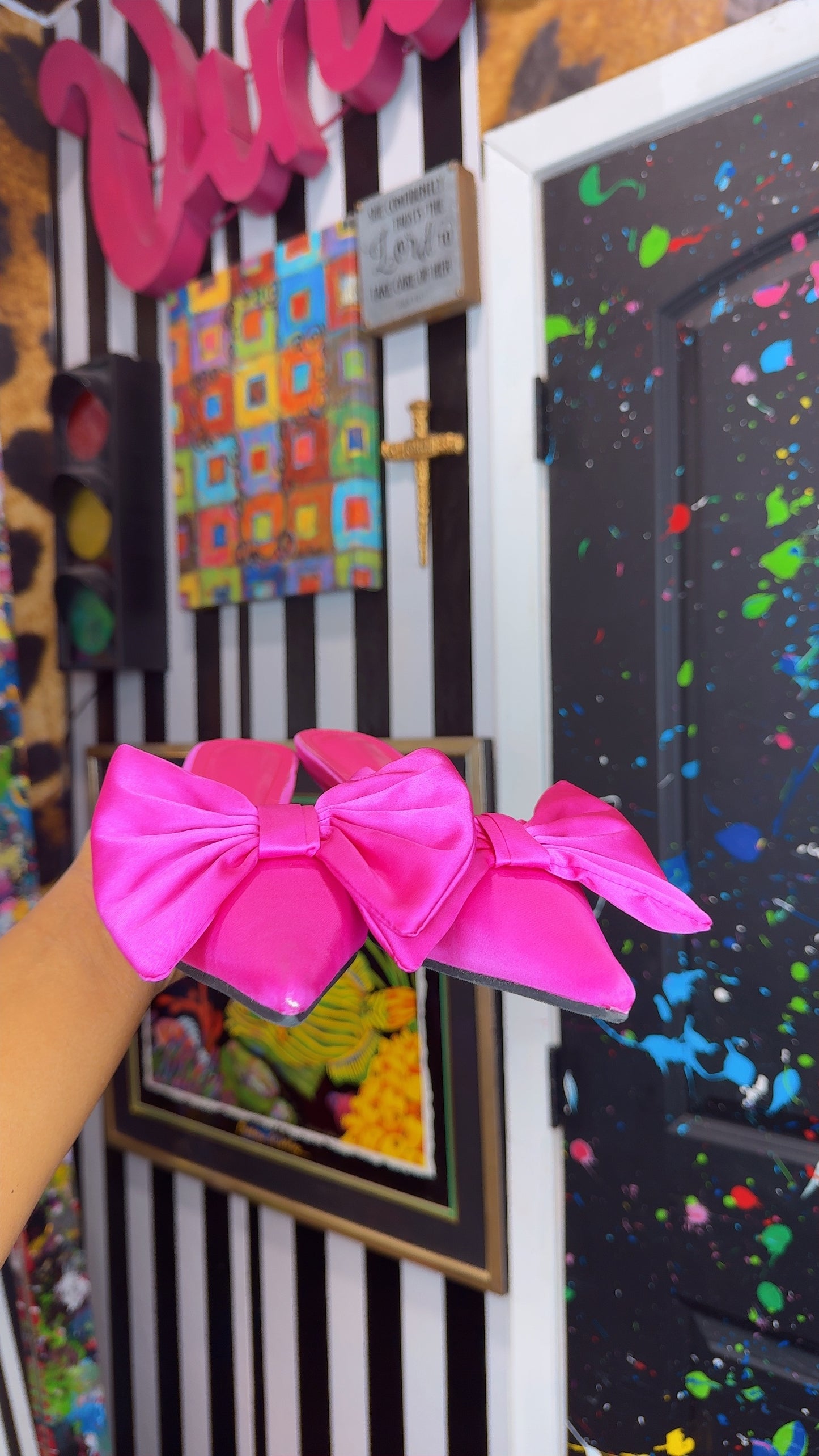 Pink Bow Kitten Heel (9)