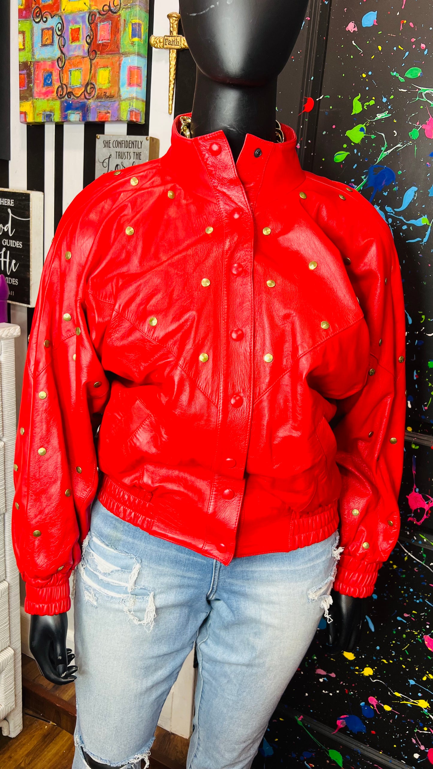 Vintage Lillie Rubin Studded Leather Jacket (14)