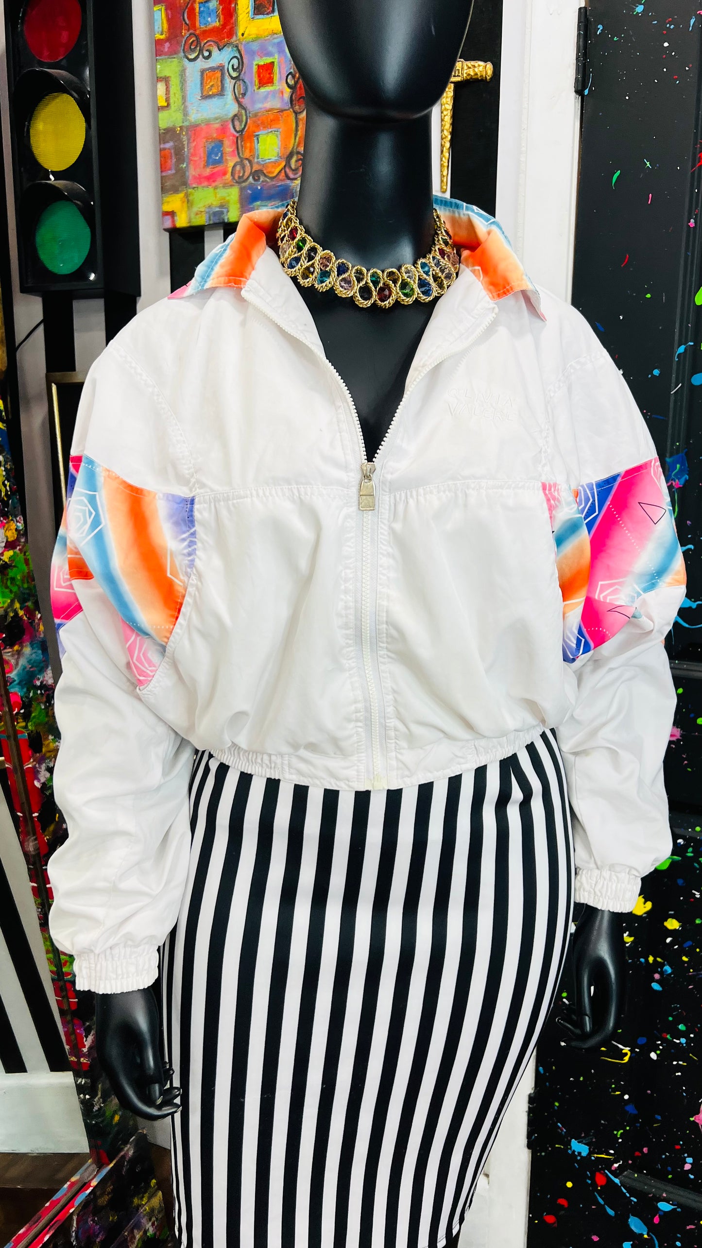 Vintage Cropped Windbreaker Jacket (16/18)