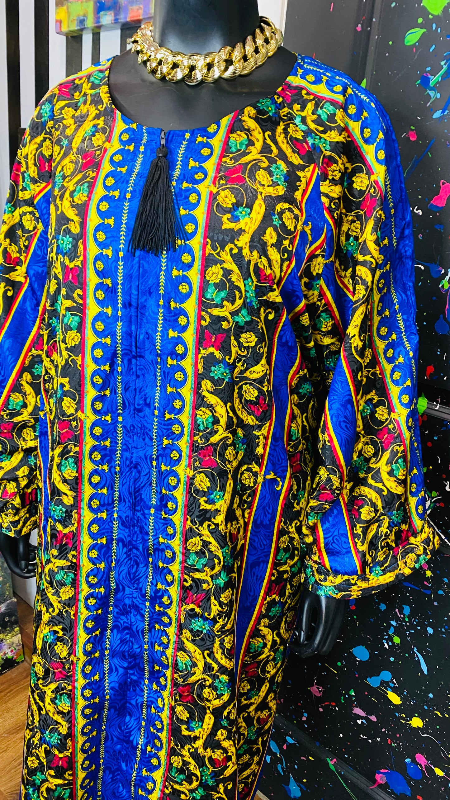 Vintage Tassle Zipper Gown (OS)