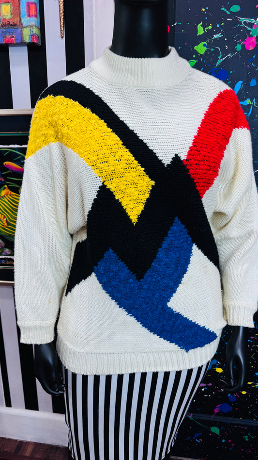Vintage Color Block Sweater (24)