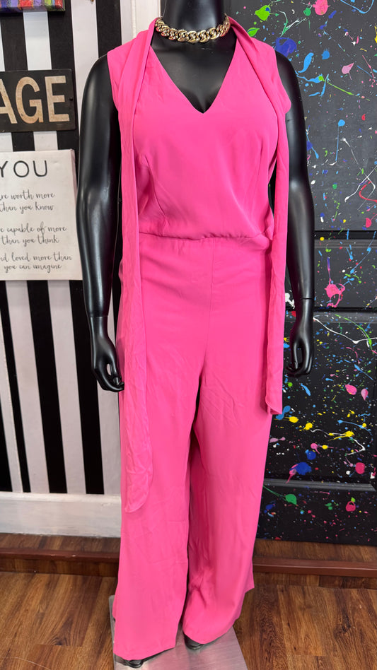 Pink Wide Leg Jumpsuit (24W)