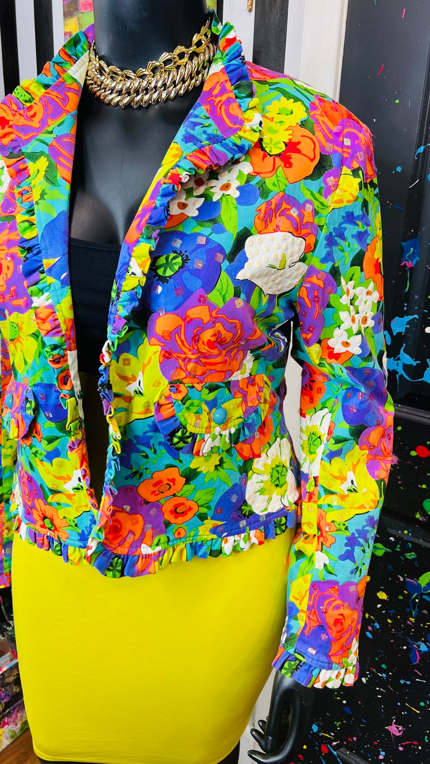 Vintage Sequin Floral Jacket (14)