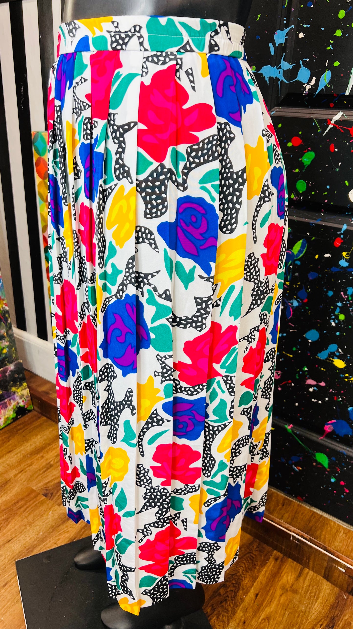Vintage Abstract Print Skirt (16)